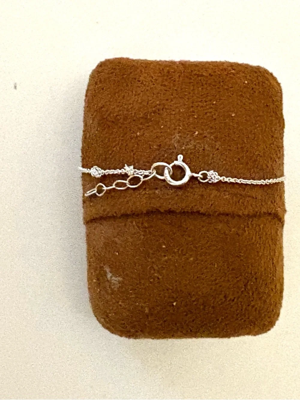 Macy's Silver Chain Bracelet with Teal Green Bead